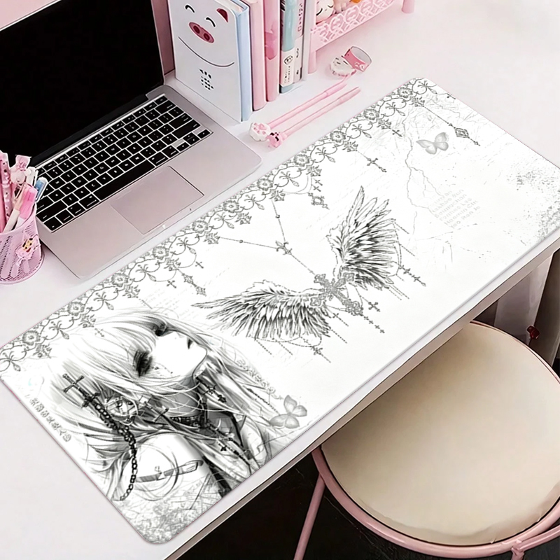 Office Furniture China - 가죽 마우스 패드 블랙 화이트 애니메이션