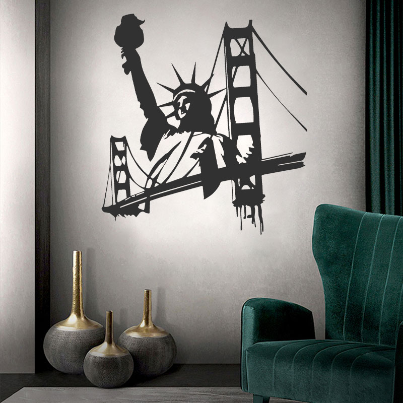 뉴욕시 유명한 기호 자유 벽 스티커 비닐 아트 홈 장식 - Office Furniture York 리뷰 및 가격